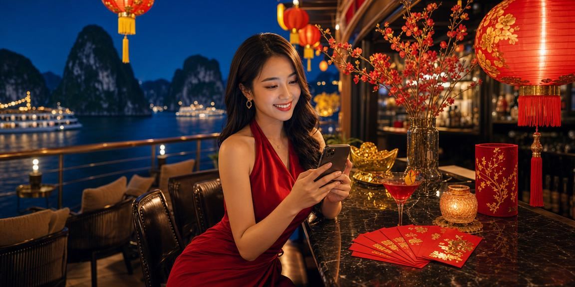 Người chơi tại vịnh Hạ Long khám phá trò chơi mới và bonus đỏ trên di động