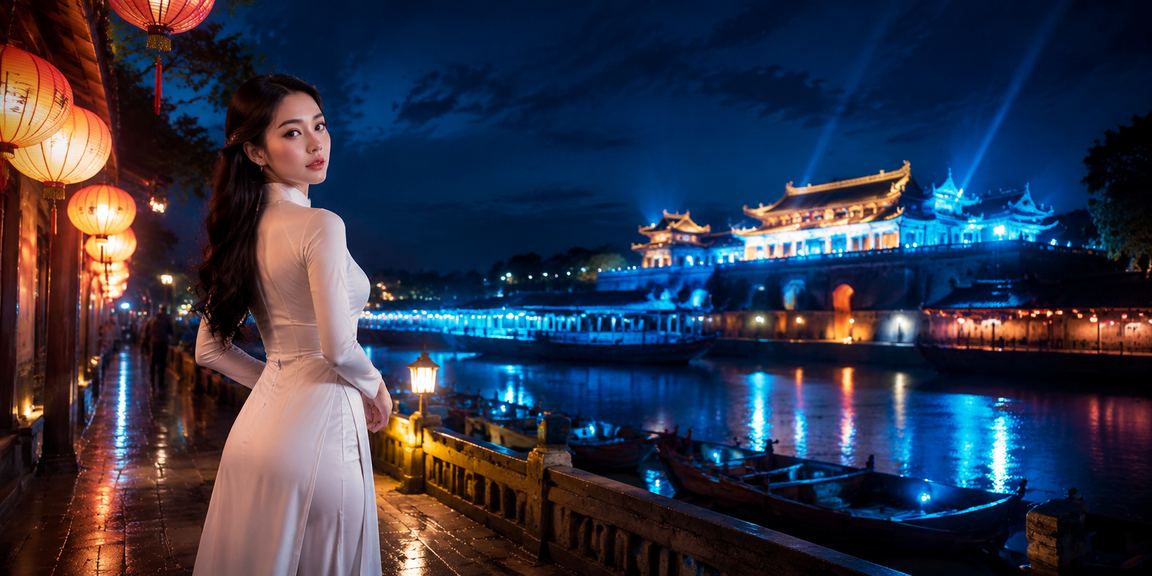 Người dùng tại Huế mặc áo dài xem cá cược bóng đá trong không gian bình yên